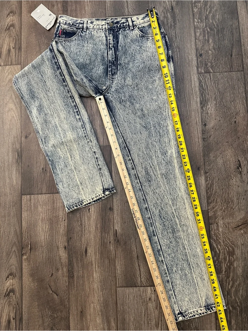 VTG 80s Gloria Vanderbilt Acid Wash Jeans Deadstock High Waist Size 16